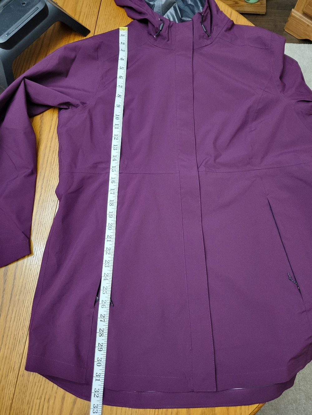 Eddie Bauer Cloud Cap Waterproof Stretch Hooded Rain Parka Women’s XL Purple - Picture 13 of 13